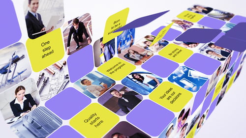 Dynamic Grid Animation for Business Introductions
