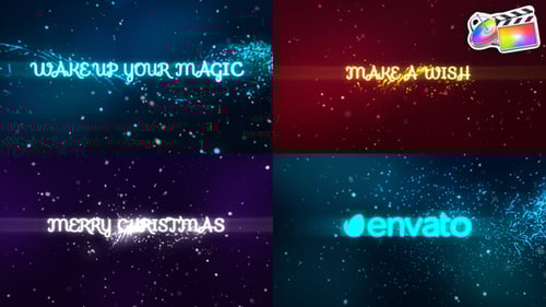 Magical Holiday Glowing Particle Text Reveal Greeting