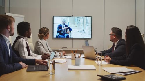 Business Team Having a Video Conference