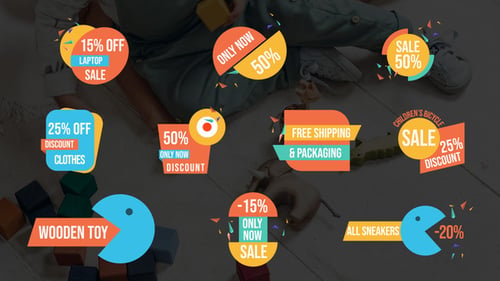 Colorful Sale Titles || Premiere Pro MOGRT