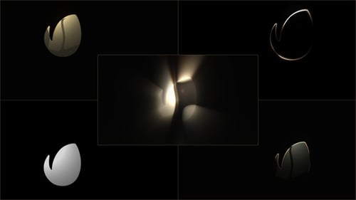 Cinematic Gold Logo Reveal with Dynamic Light Rays