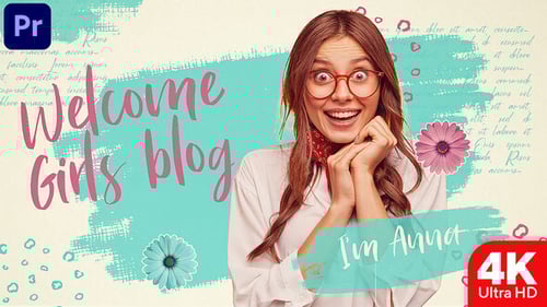 Animated Brush Stroke Opener for Vlogs and Social Media Blogs