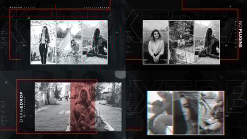 Modern Opener with Glitch and Geometric Transitions