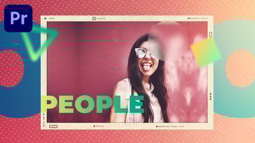 Bold Retro Photo Slideshow with Dynamic Text Animation