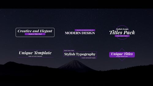 Modern Titles Pack with Dynamic Typography Animations