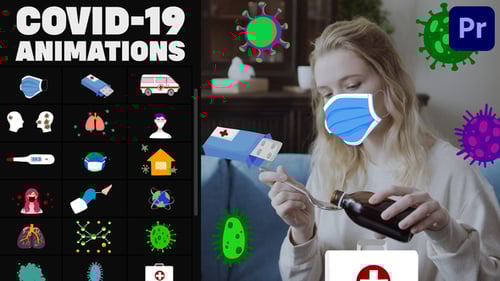 Animated COVID-19 Health Icons and Medical Explainer Graphics