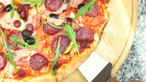Sliced Pizza Top View