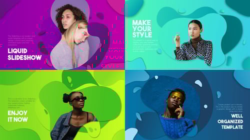 Vibrant Liquid Shapes Dynamic Slideshow Presentation