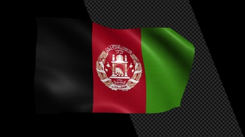 Realistic Waving Afghanistan Flag Animation