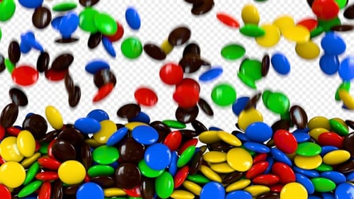 Colorful Candy Drop Alpha Channel Transition