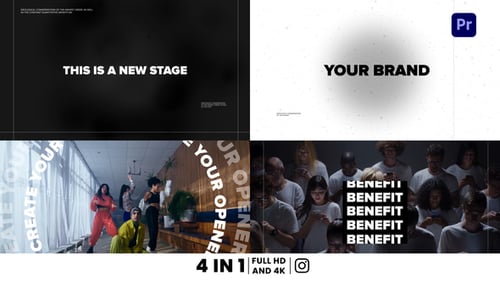 Minimal Typography Opener for Premiere Pro