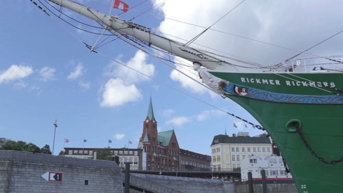 Hamburg Port Nose Of The Ship Time Lapse