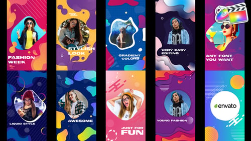 Colorful Liquid Stories Slideshow | FCPX