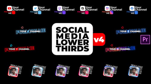 Social Media Lower Thirds v4