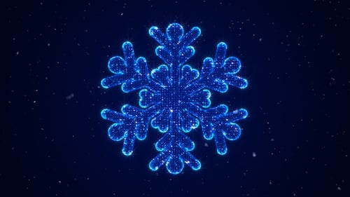 Schneeflocke 3D Hologramm V4