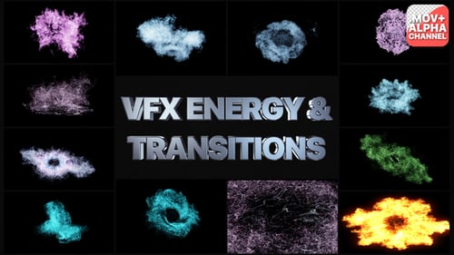 Dynamic Particle VFX Elements and Transitions