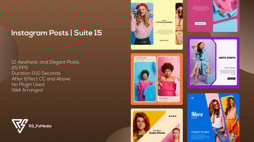 Instagram Posts | Colorful Minimal | Suite 15