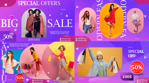 Vibrant Fashion Sale Promo Motion Graphics