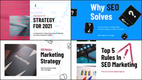 Modern Flat Design Corporate Marketing Strategy Presentation Slideshow