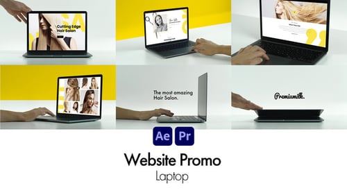 Website Promo Laptop - Laptop Website Showcase Motion Template