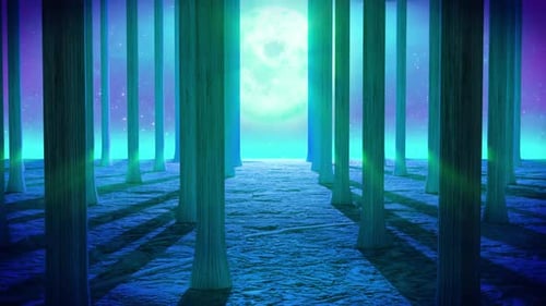 Moonlight Through Parallax Forest