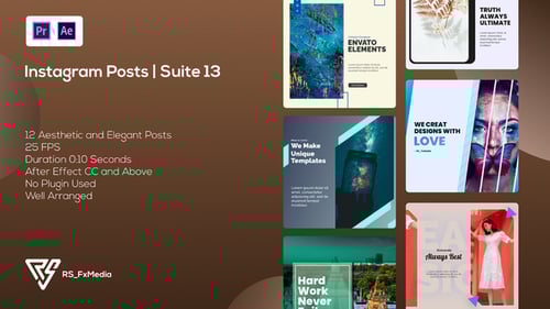 Instagram Posts | Clean Media Zone V.02 | Suite 13 | MOGRT