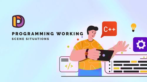 Coding Programmer Animation Scene, Openers ft. coding & code - Envato