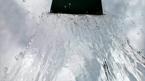 Super-Zeitlupen-Wasseraufnahme bei 1000 Bildern pro Sekunde
