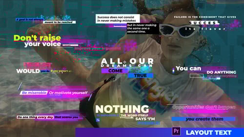 Dynamic Text Opener with Glitch Particle Effects