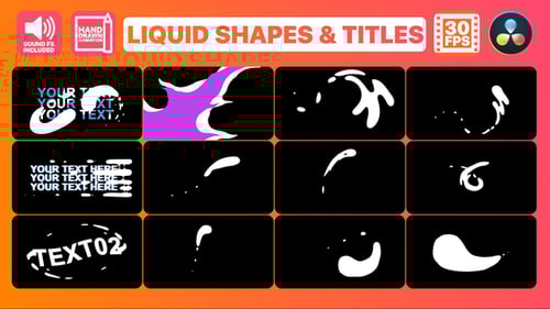 Liquid Motion Shapes And Titles for DaVinci Resolve