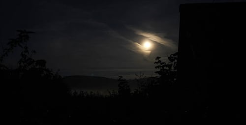 Mond und Wolken am Nachthimmel Timelapse