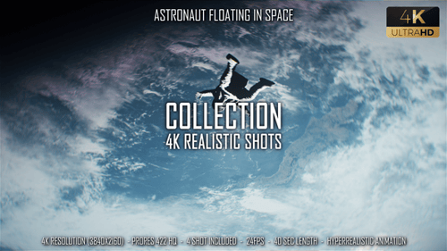 3D Rendered Astronaut Tumbling in Earth Orbit