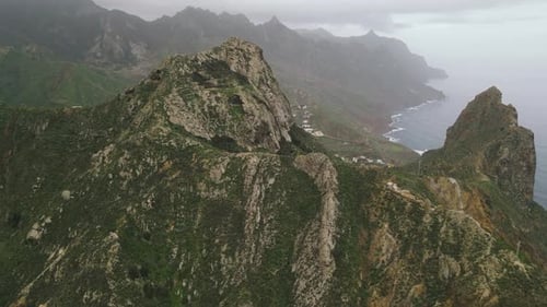 Incredible Mountain Scenery on the Ocean in the North of the Spanish Volcanic Island of Tenerife