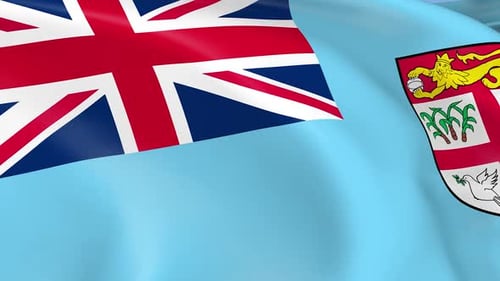 Fiji Flag Waving Seamless Loop Background Animation