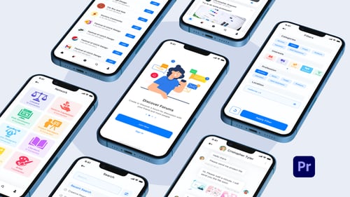 App Promo Phone 13 Blue for Premiere Pro