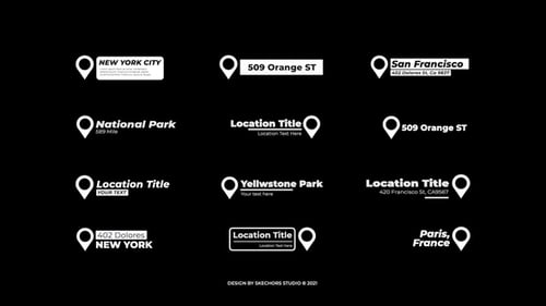 Clean Animated Location Title Lower Thirds