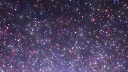 Beautiful Pink Purple Glitter Dust Sparkle Particles Shine Rising Up - 4K