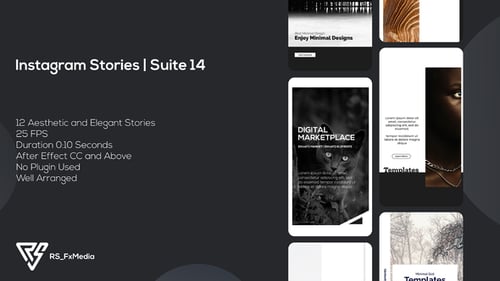 Minimal Vertical Stories Templates for Social Media