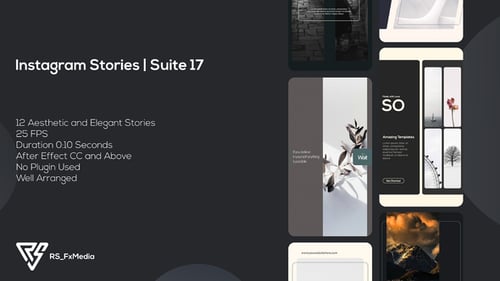 Minimalist Geometric Instagram Stories with Animated Titles