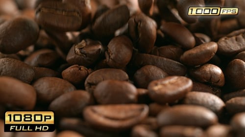 Roasted Coffee Beans Filling the Frame Close Up