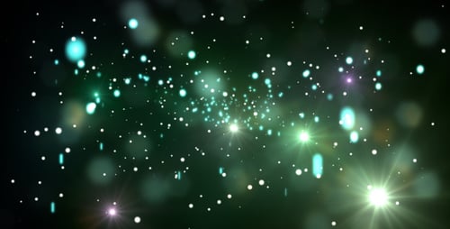 Abstract Glowing Particle Light Streaks Bokeh Background