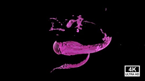 Dynamic Pink Fluid Splash Reveal Transition