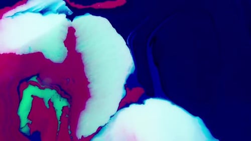 Abstract Fluid Ink Marbel Color Swirling Chemical Reaction Paint Background Texture