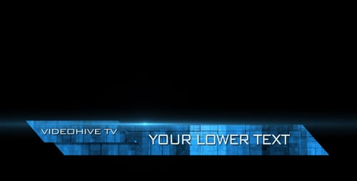 Futuristic Geometric Digital Lower Third Title Bar