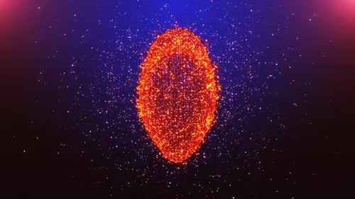 Glowing Particle Heart Rotation Abstract Background