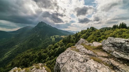 Dramatic Clouds in Mountains
