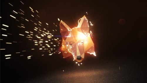 Energetic Sparks Logo Reveal Intro with Dynamic Light Effects