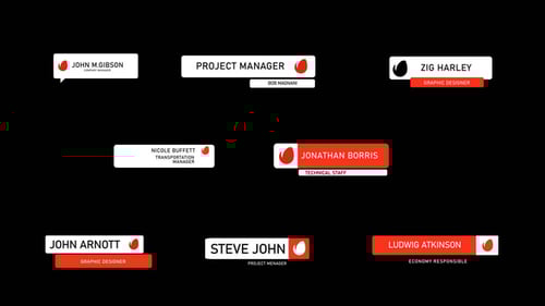 Modern Corporate Lower Thirds with Minimal Text Animation