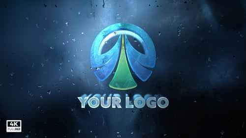 Dramatic Ice Shatter Winter Logo Reveal