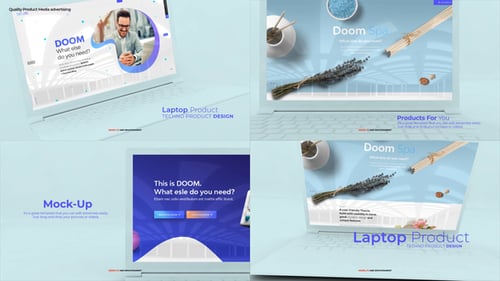 Promoción de maqueta de portátil